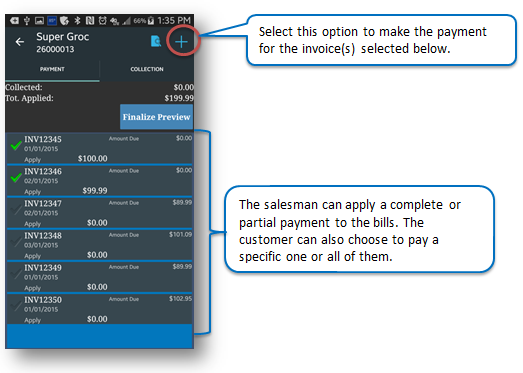 Customer Payment