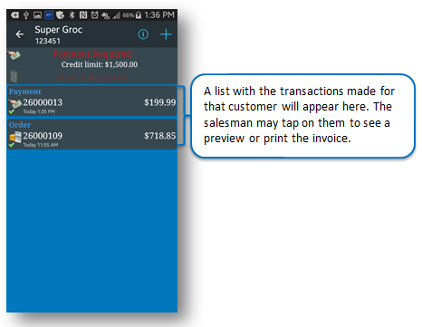 Customer Payment